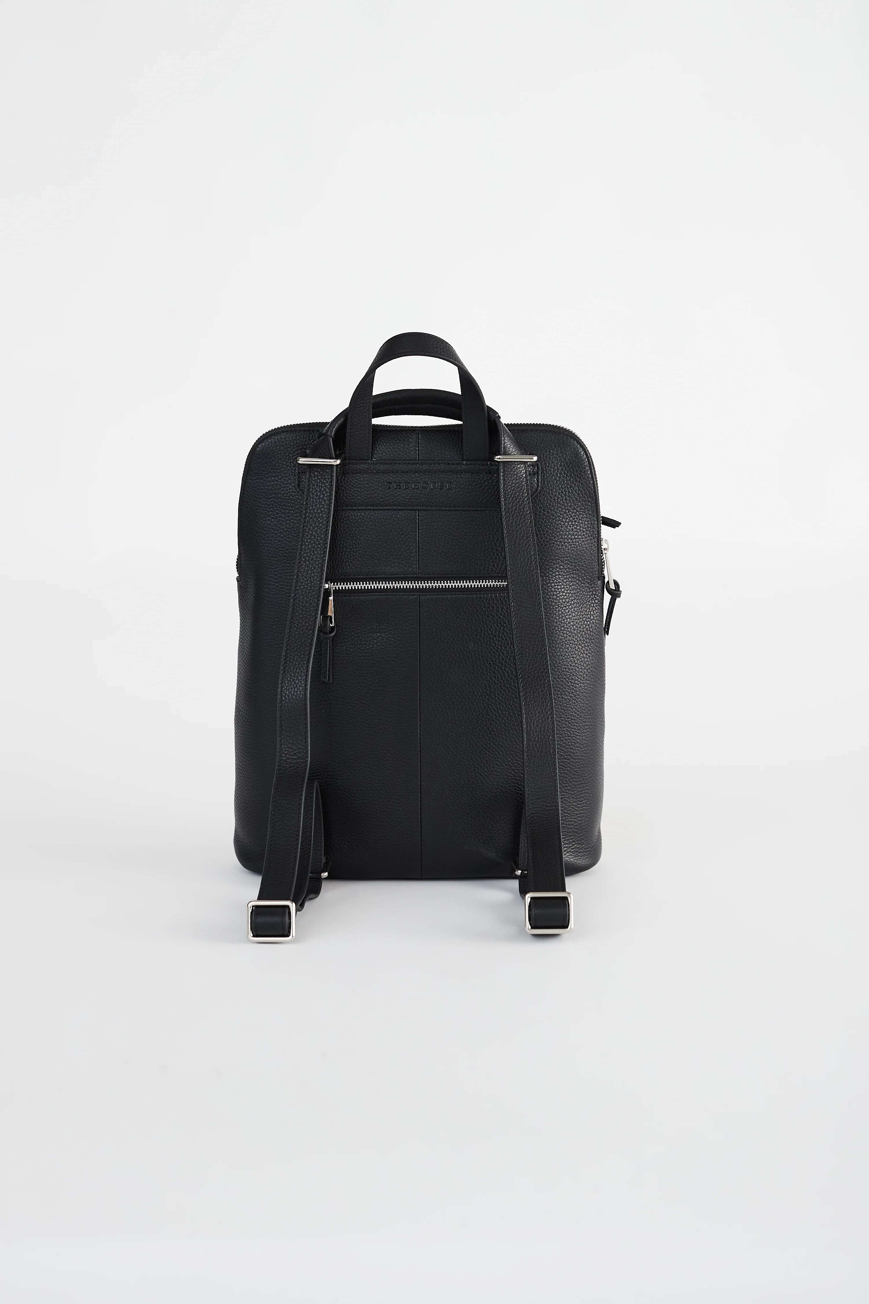 Backpack: Black Pebbled Leather - Image 4