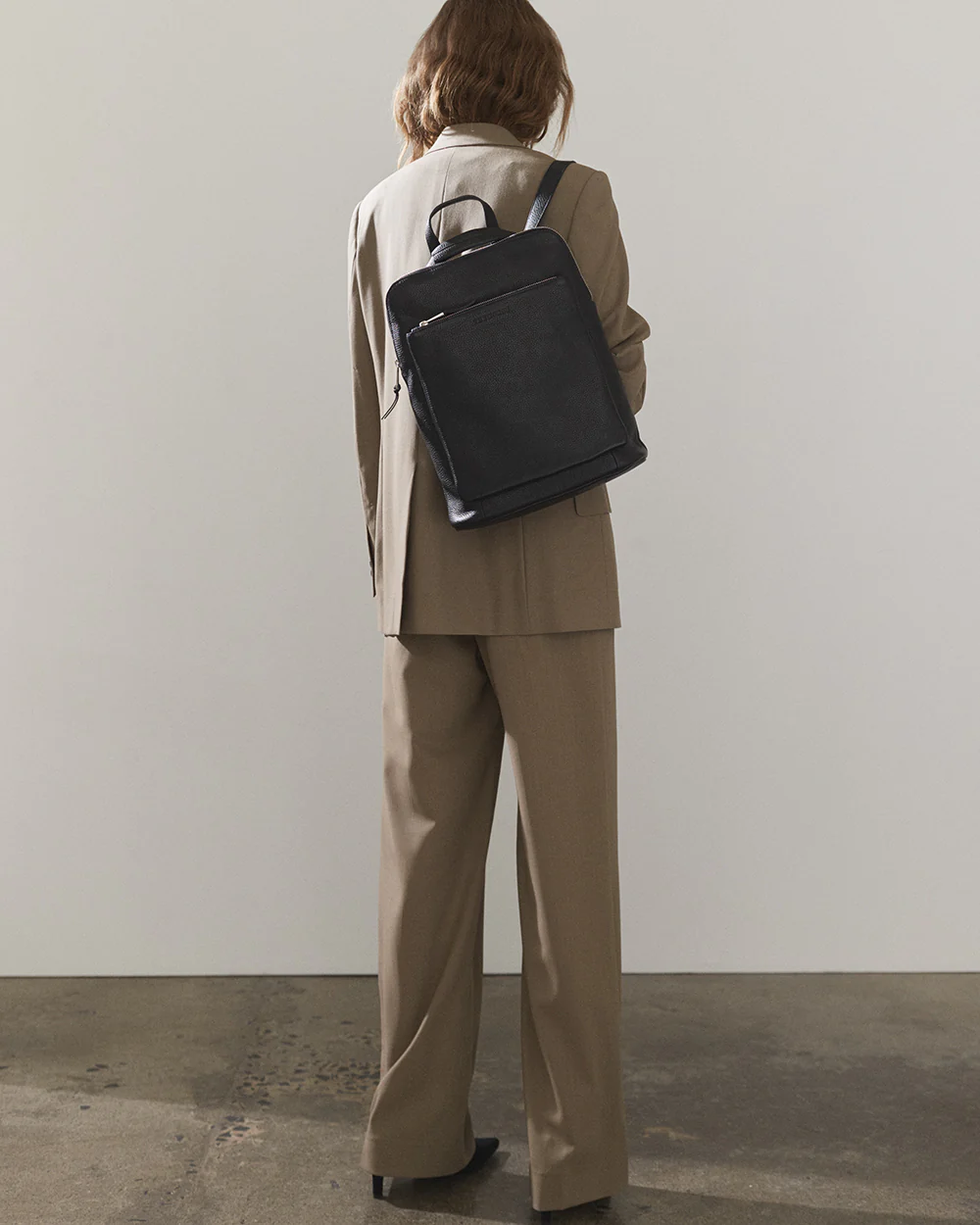 Backpack: Black Pebbled Leather - Image 7