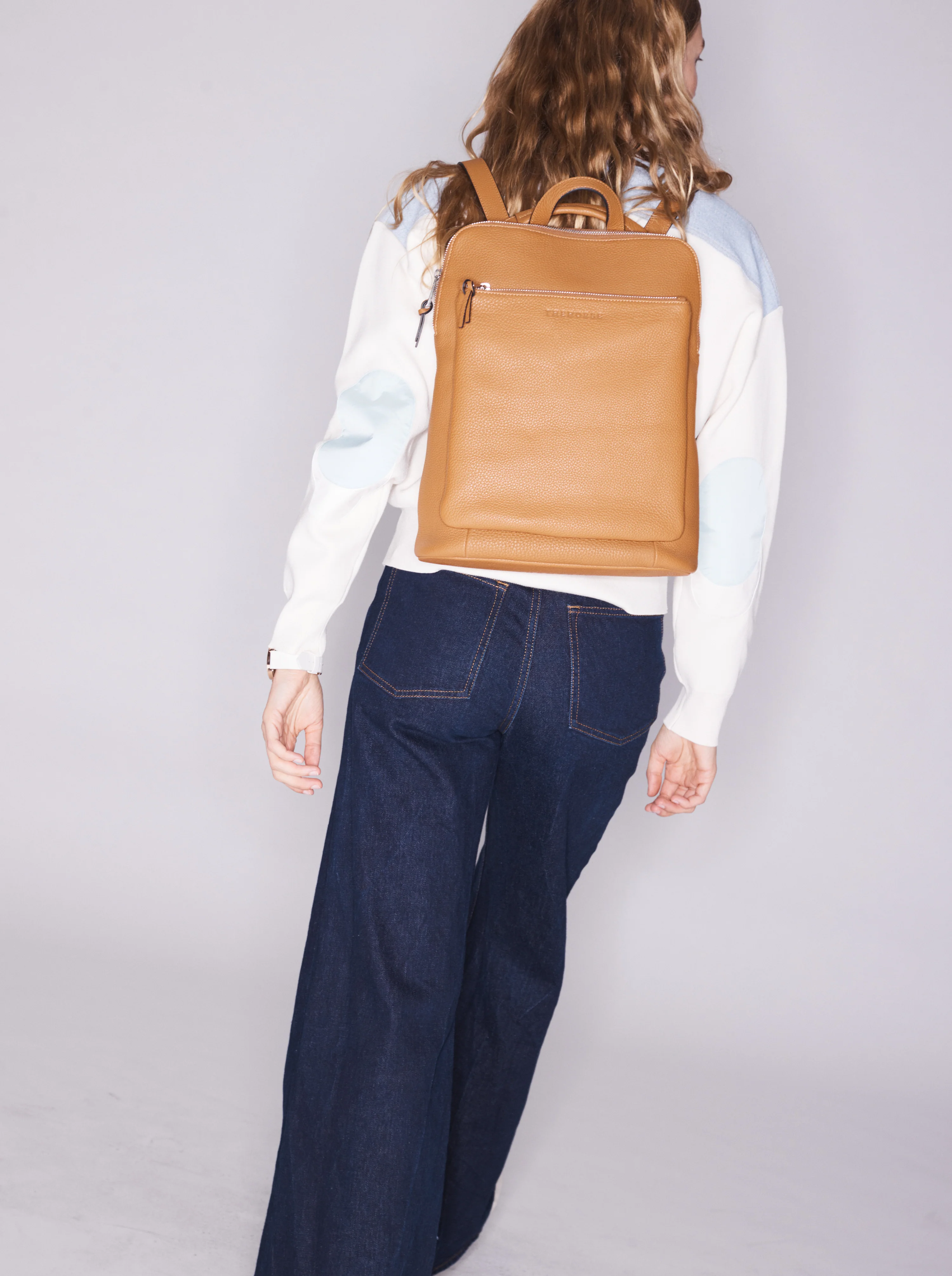 Backpack: Tan Pebbled Leather - Image 5
