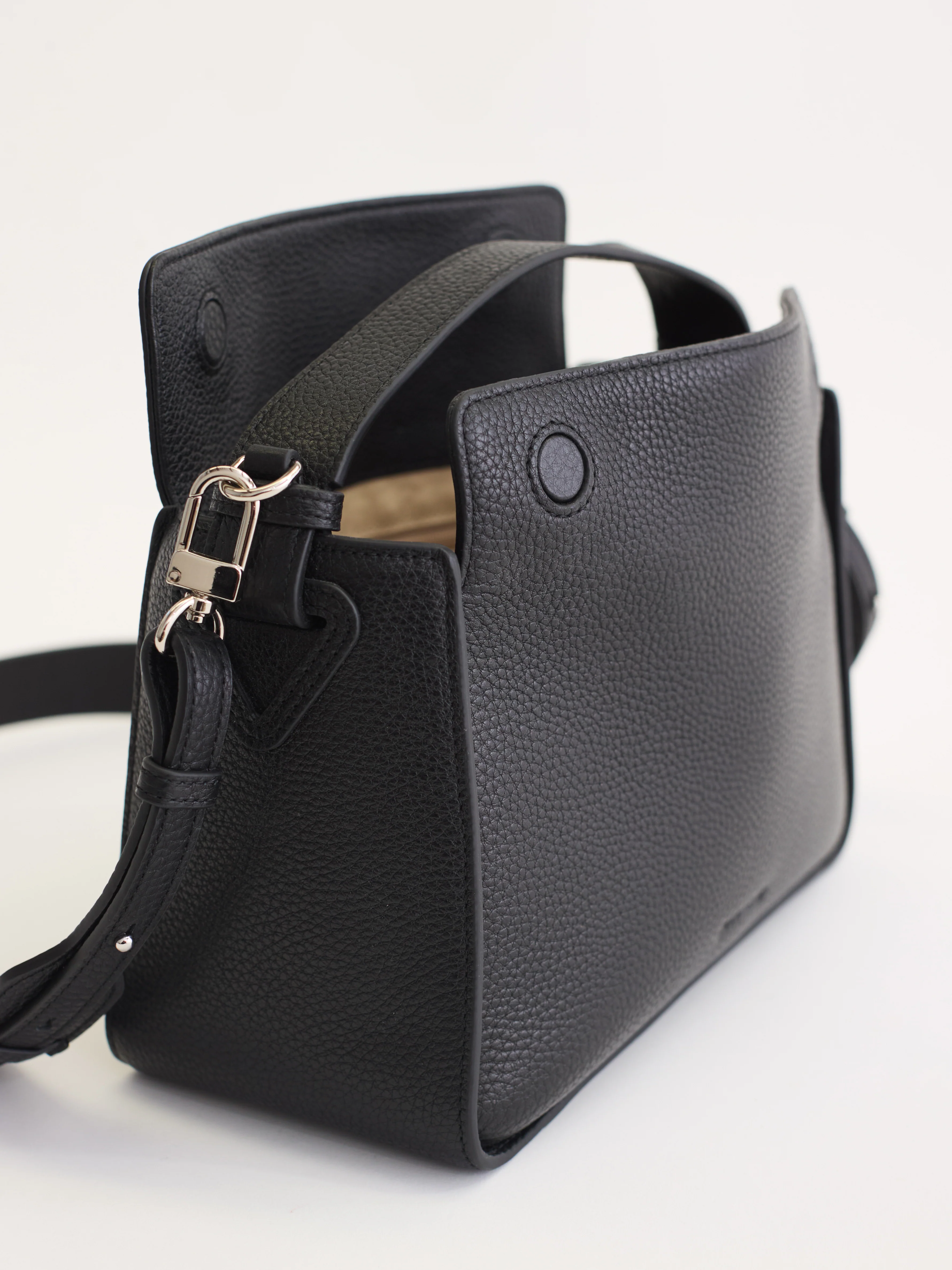 Clementine Bag: Black Pebbled Leather - Image 8