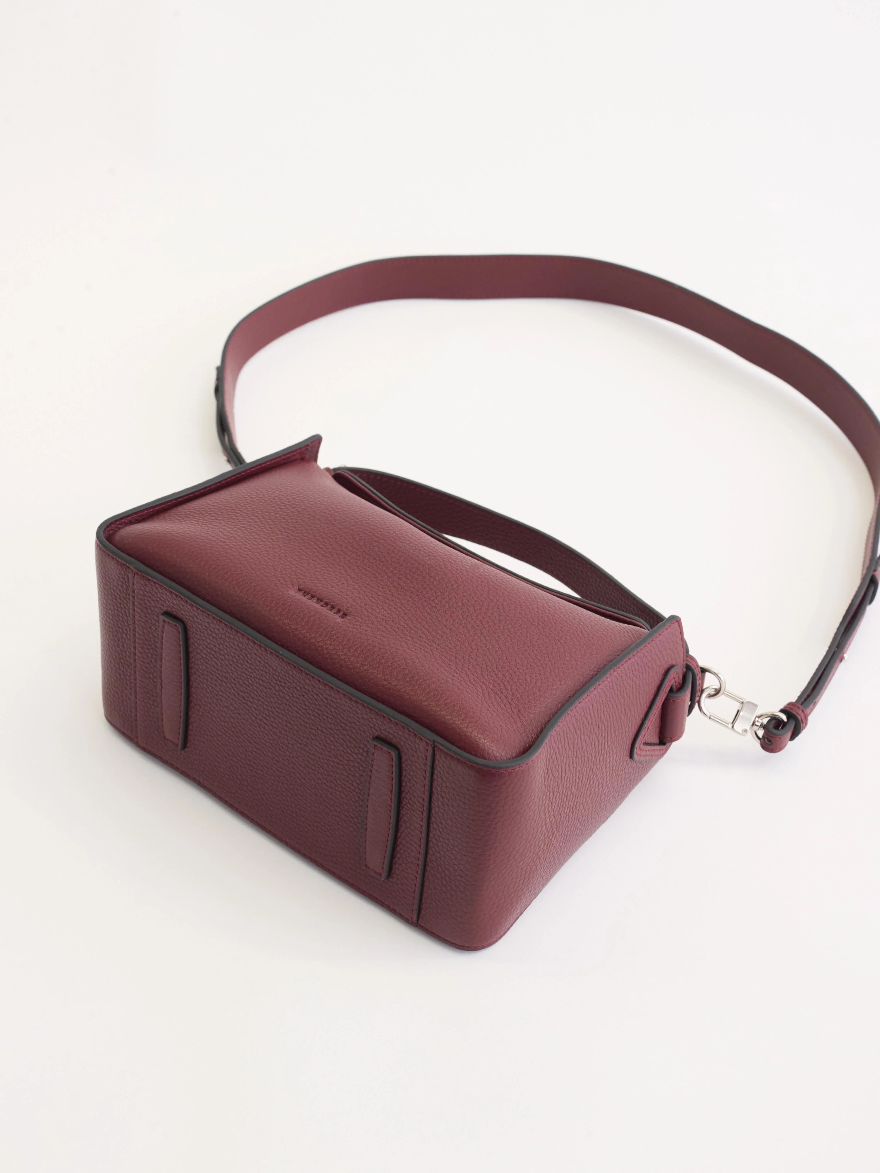 Clementine Bag: Burgundy Pebbled Leather - Image 10