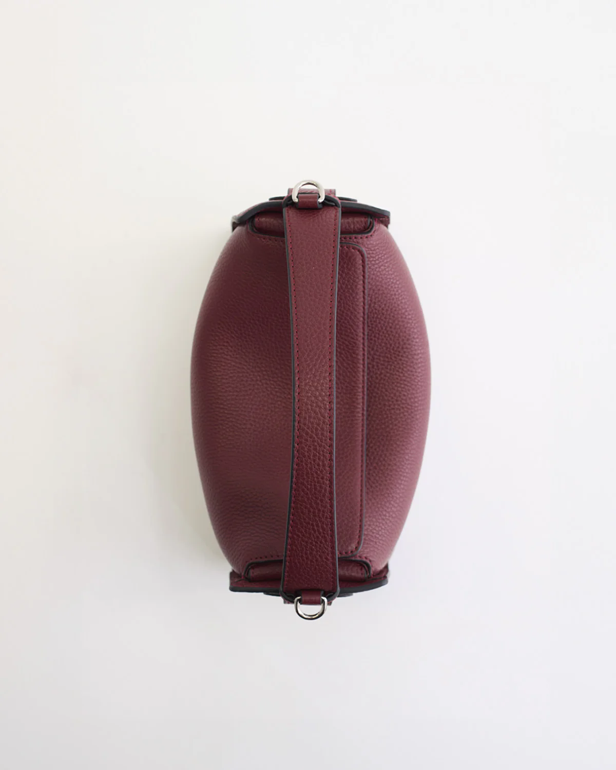 Clementine Bag: Burgundy Pebbled Leather - Image 8