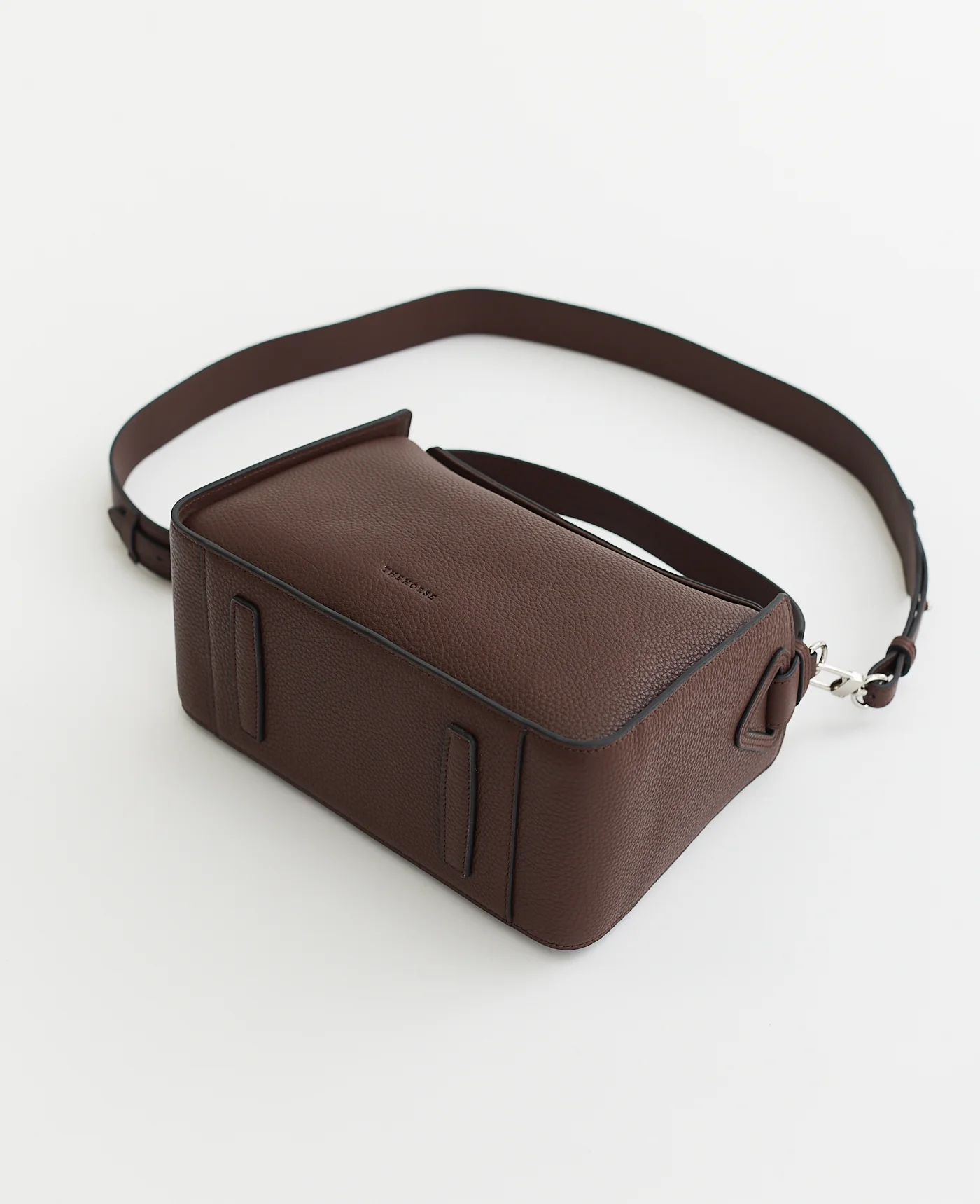Clementine Bag: Coffee Pebbled Leather - Image 10