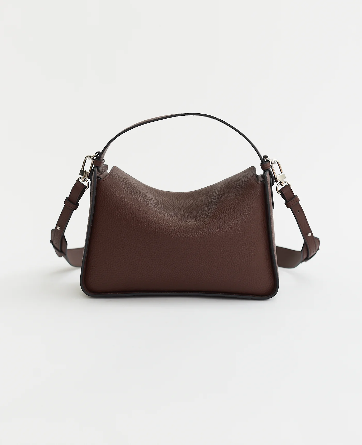 Clementine Bag: Coffee Pebbled Leather - Image 13