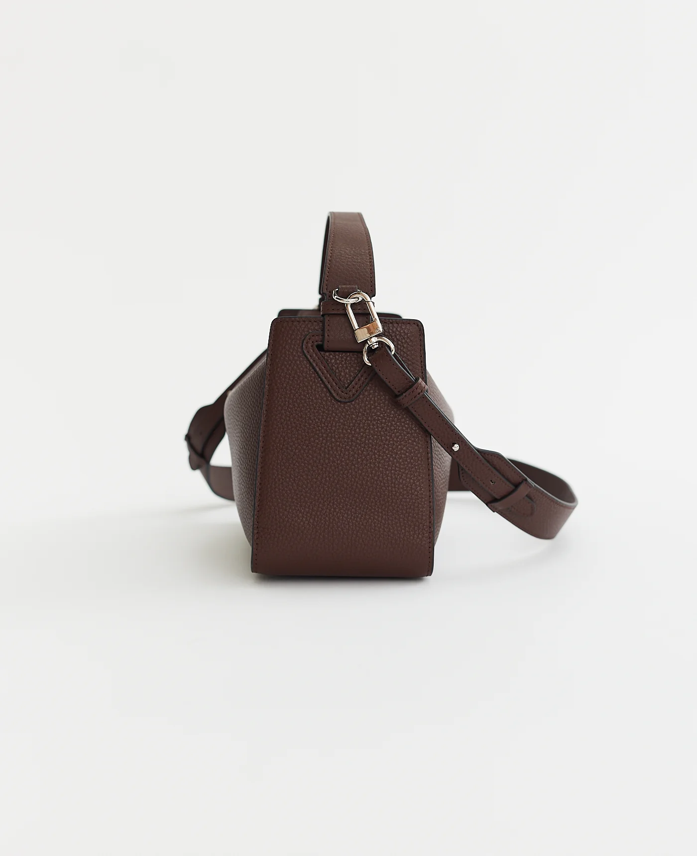 Clementine Bag: Coffee Pebbled Leather - Image 7