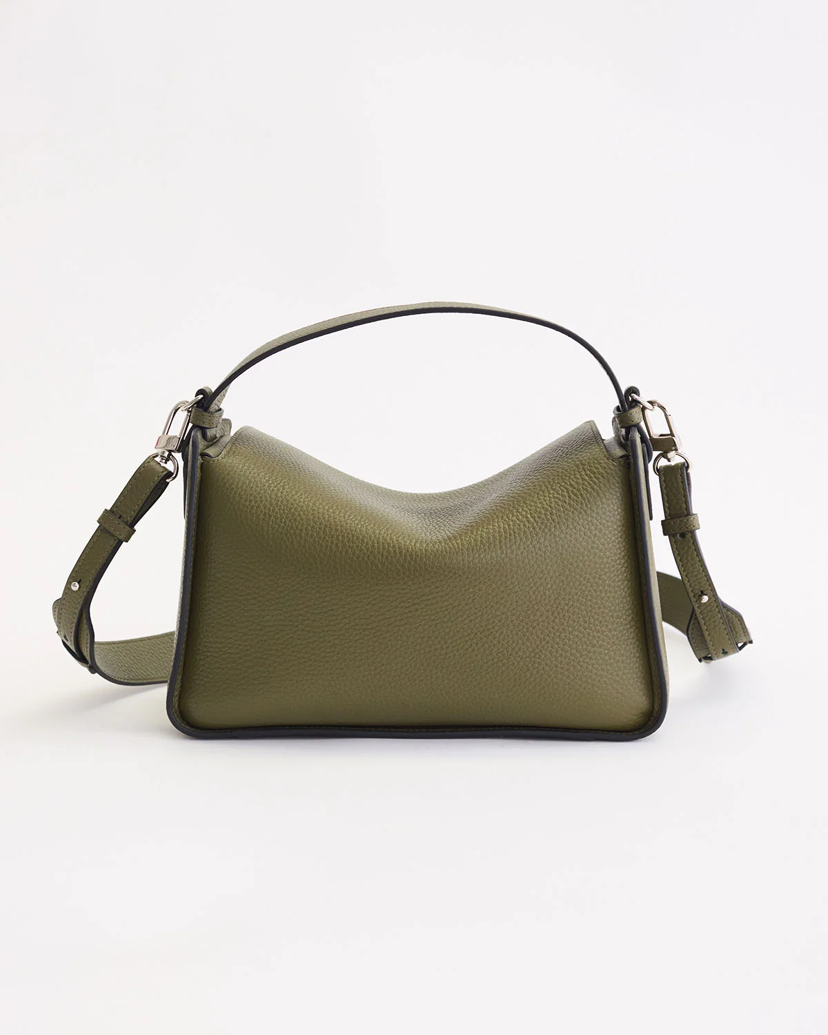 Clementine Bag: Olive Pebbled Leather - Image 12