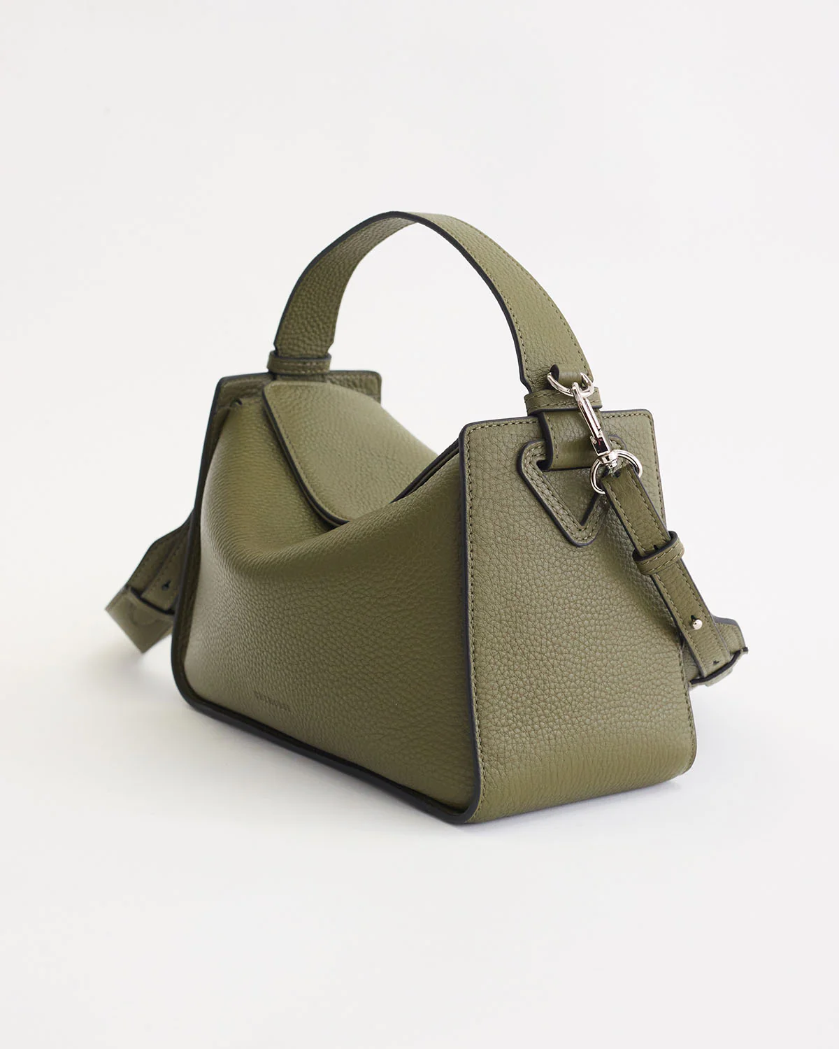 Clementine Bag: Olive Pebbled Leather - Image 3