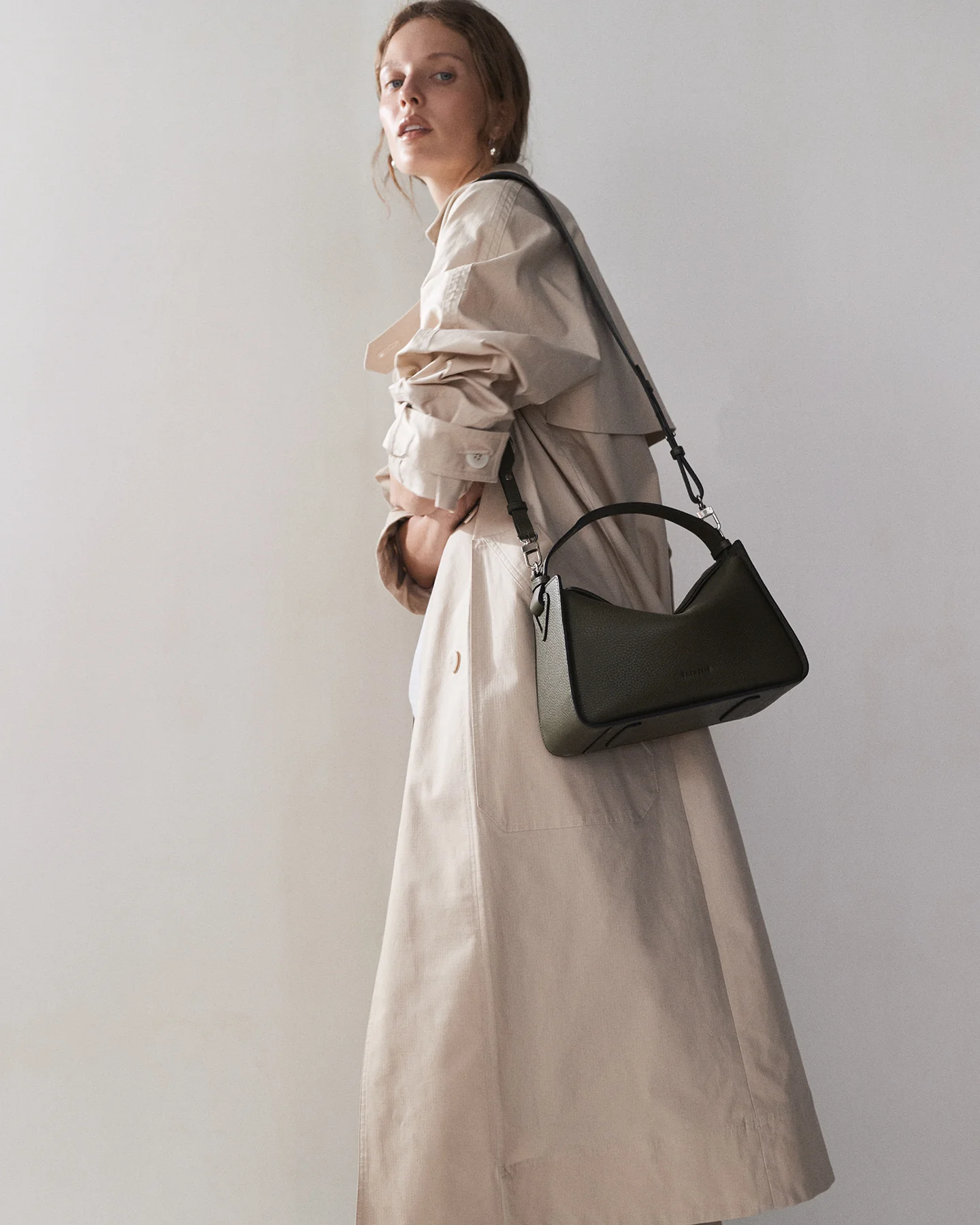 Clementine Bag: Olive Pebbled Leather - Image 7