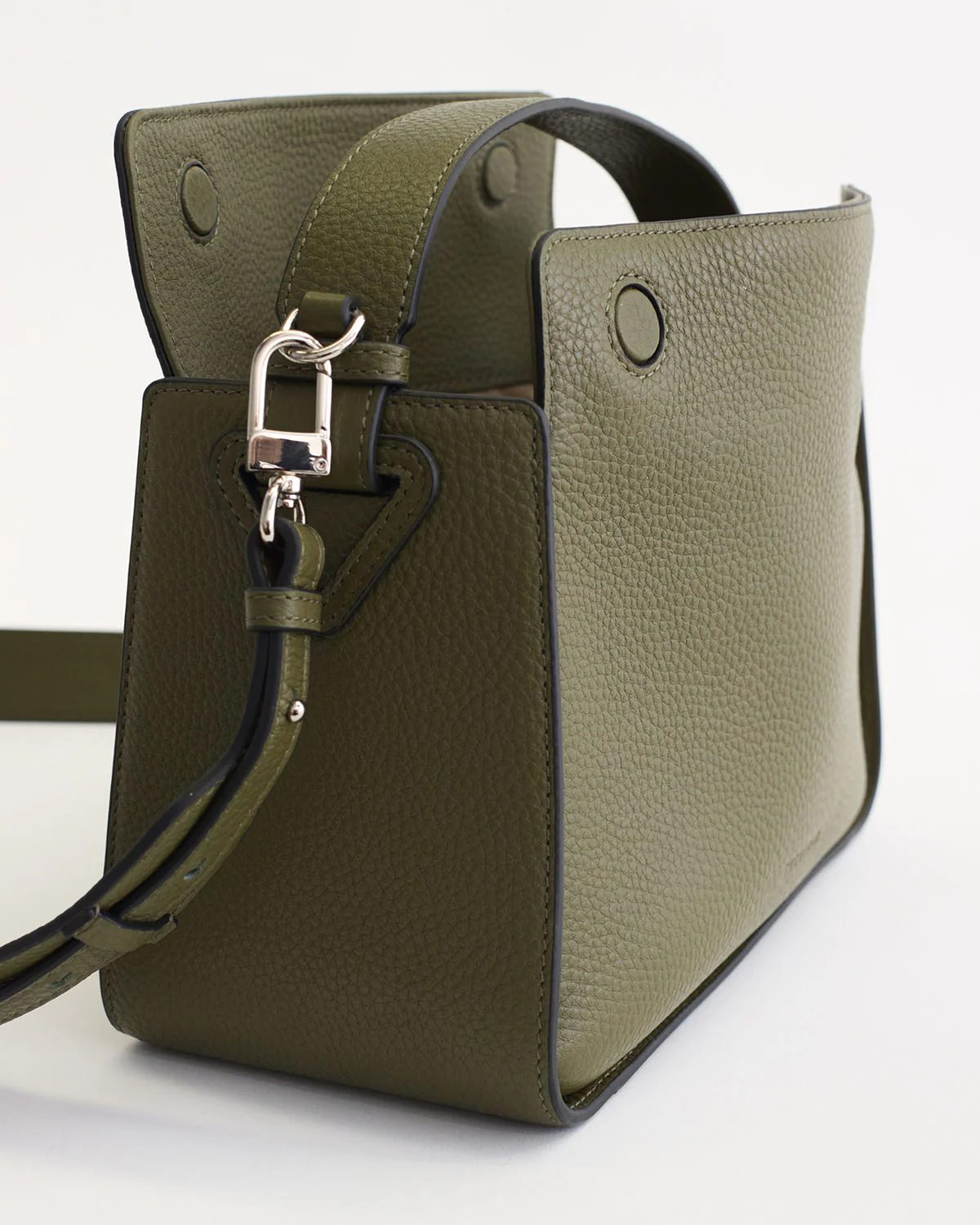 Clementine Bag: Olive Pebbled Leather - Image 8