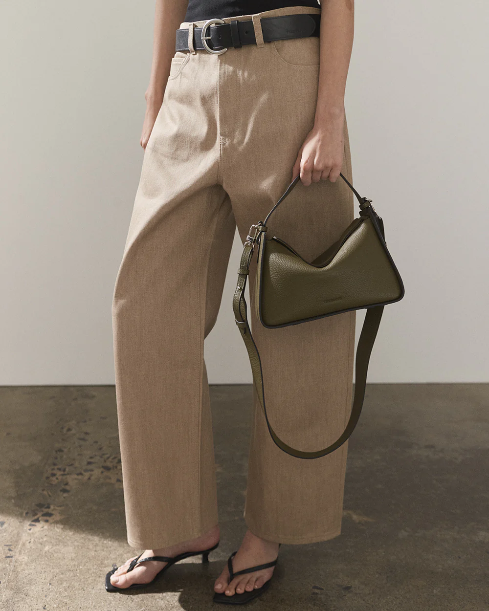 Clementine Bag: Olive Pebbled Leather - Image 9