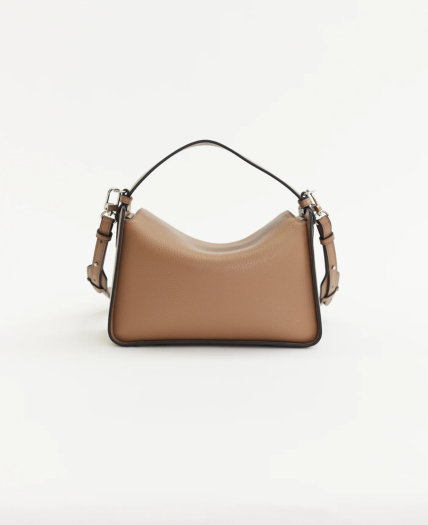Clementine Bag: Taupe Pebbled Leather - Image 13