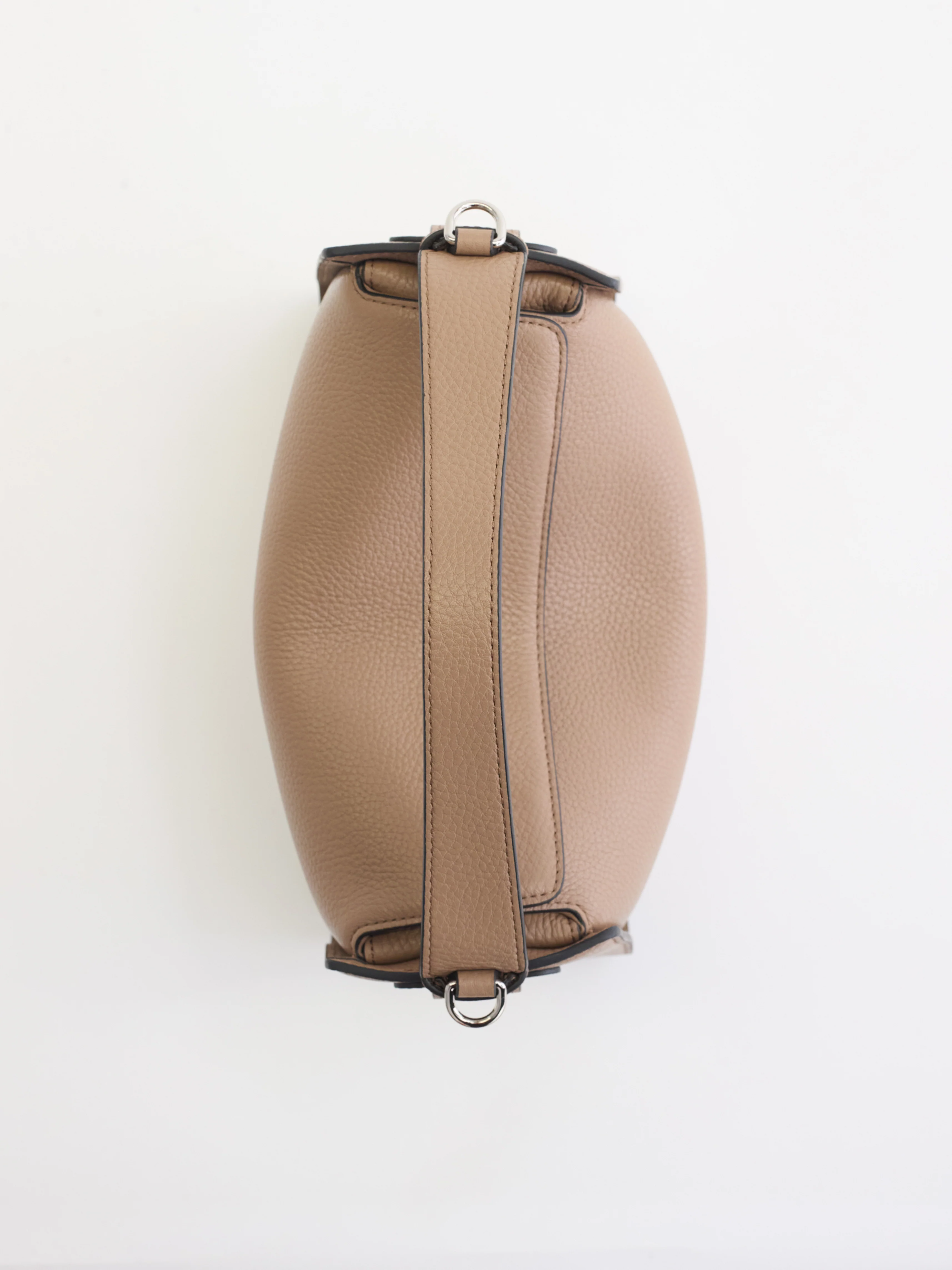 Clementine Bag: Taupe Pebbled Leather - Image 5