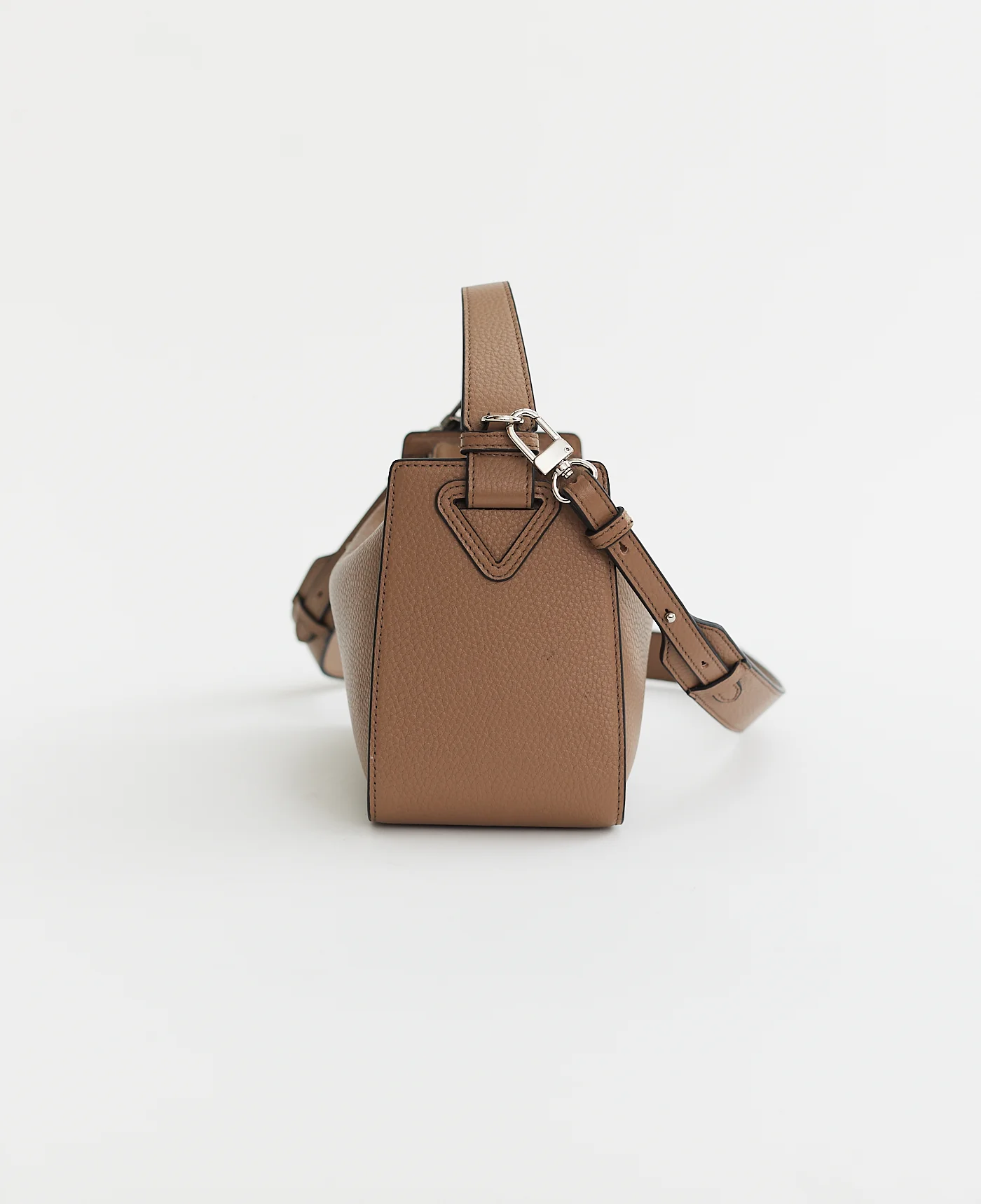 Clementine Bag: Taupe Pebbled Leather - Image 8