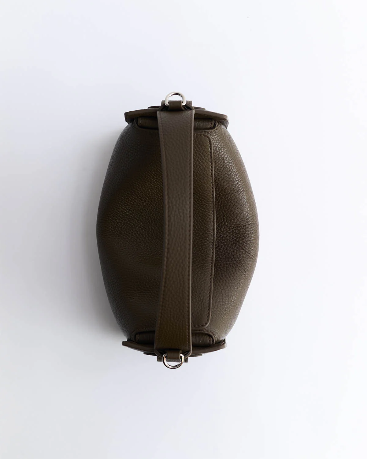 Clementine Bag: Khaki Green Pebbled Leather - Image 8
