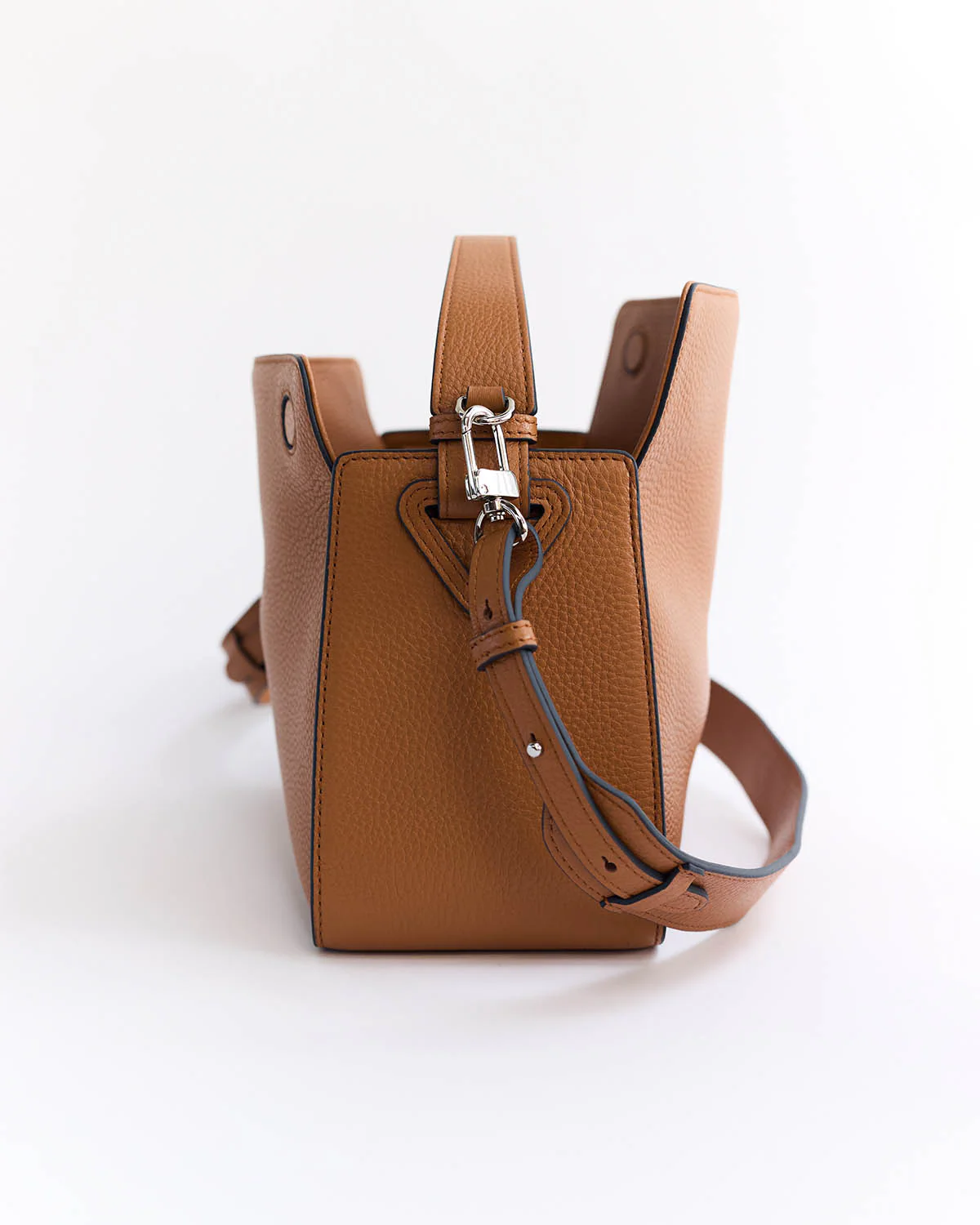Clementine Bag: Tan Pebbled Leather - Image 10