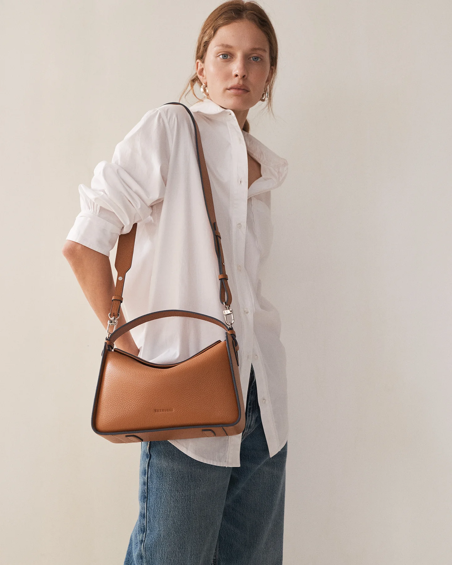 Clementine Bag: Tan Pebbled Leather - Image 6