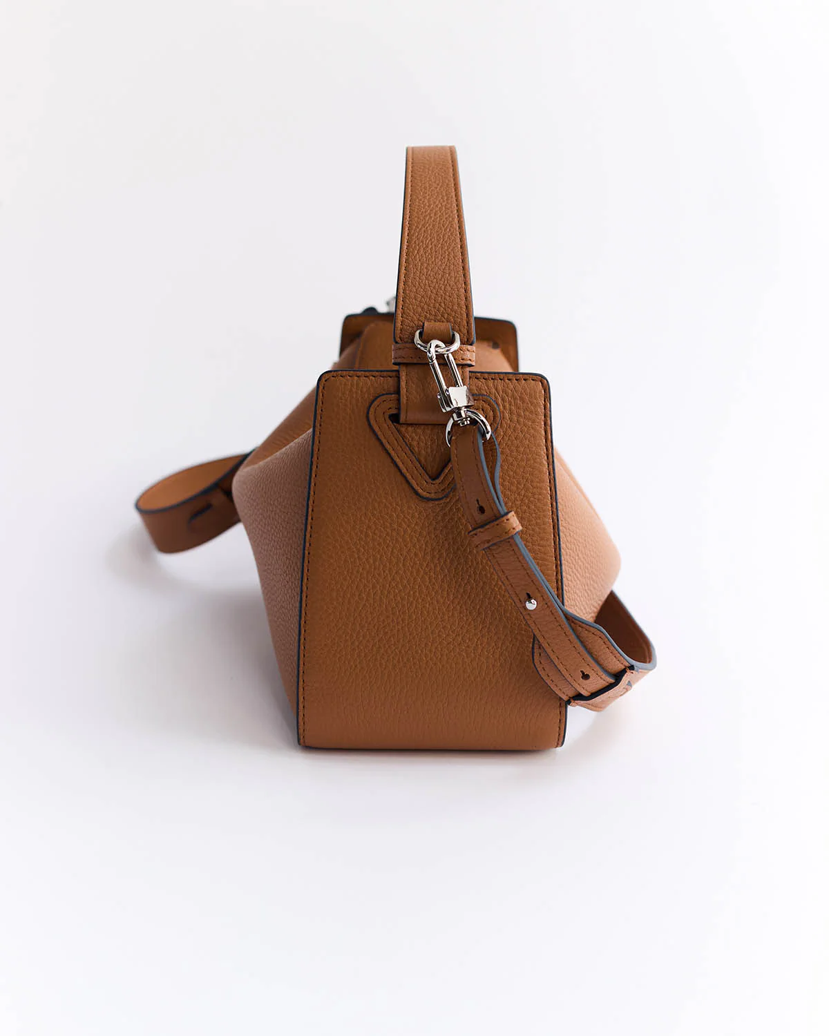 Clementine Bag: Tan Pebbled Leather - Image 8