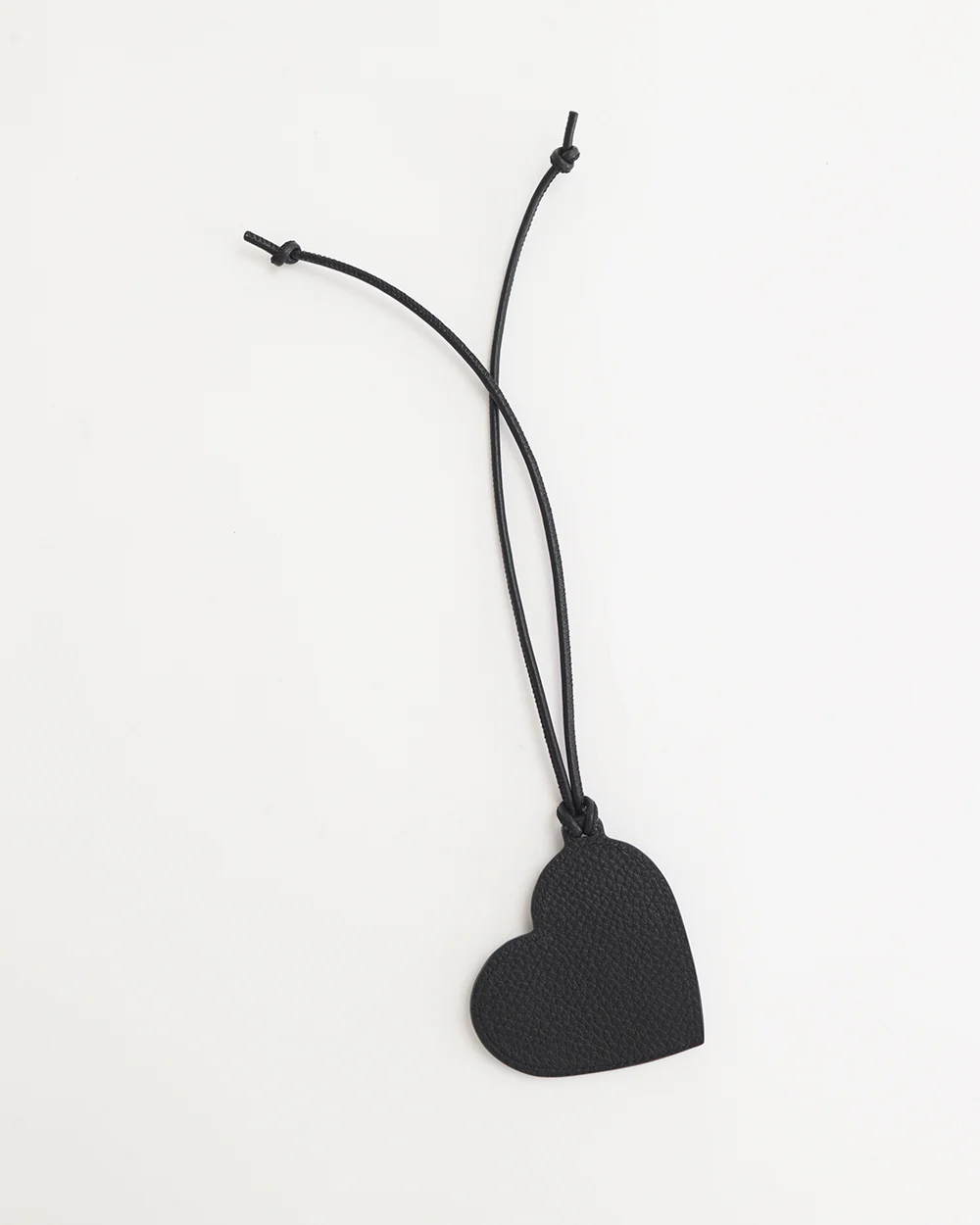 Leather Heart Tag: Black - Image 3