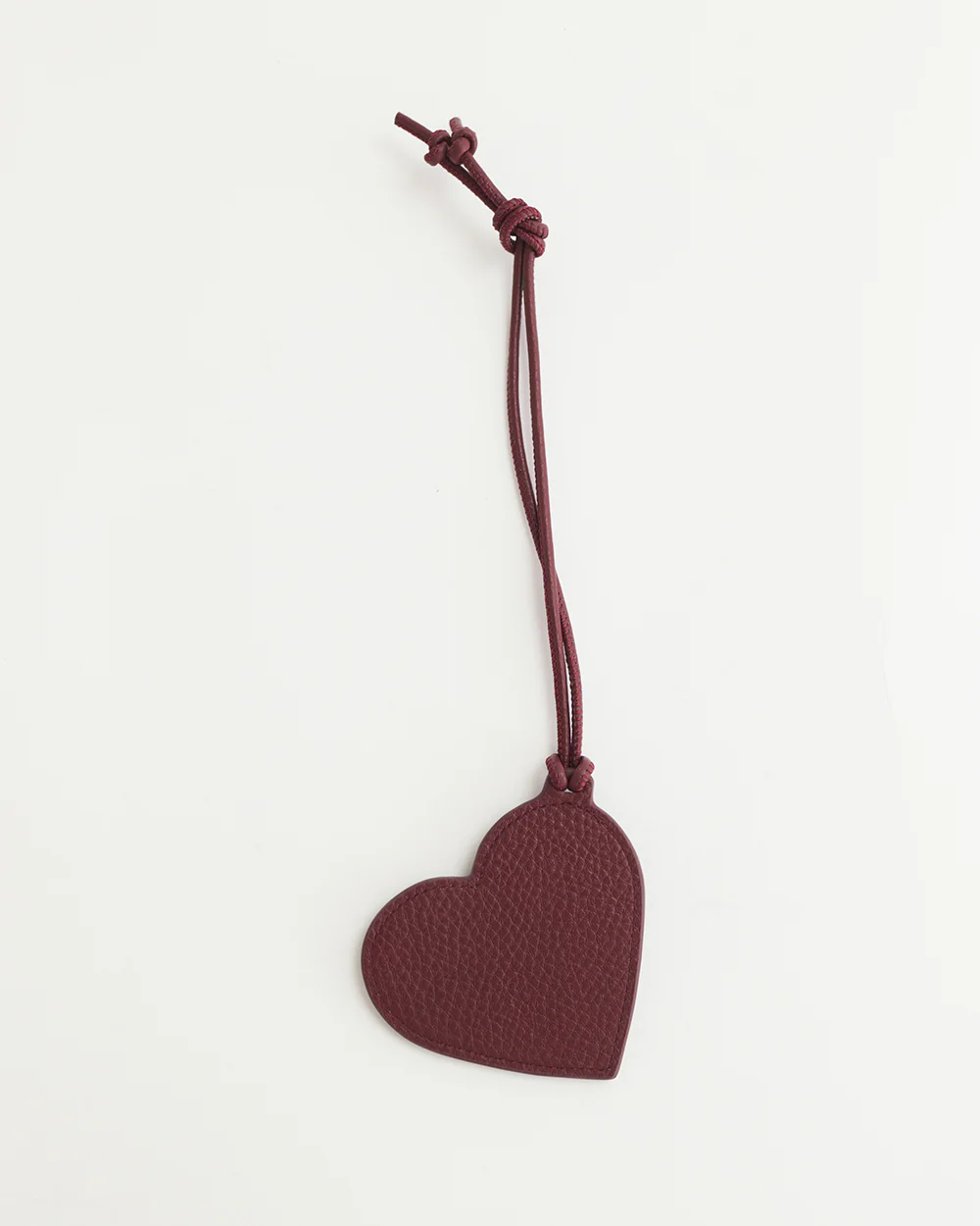 Leather Heart Tag: Cedar Red - Image 3