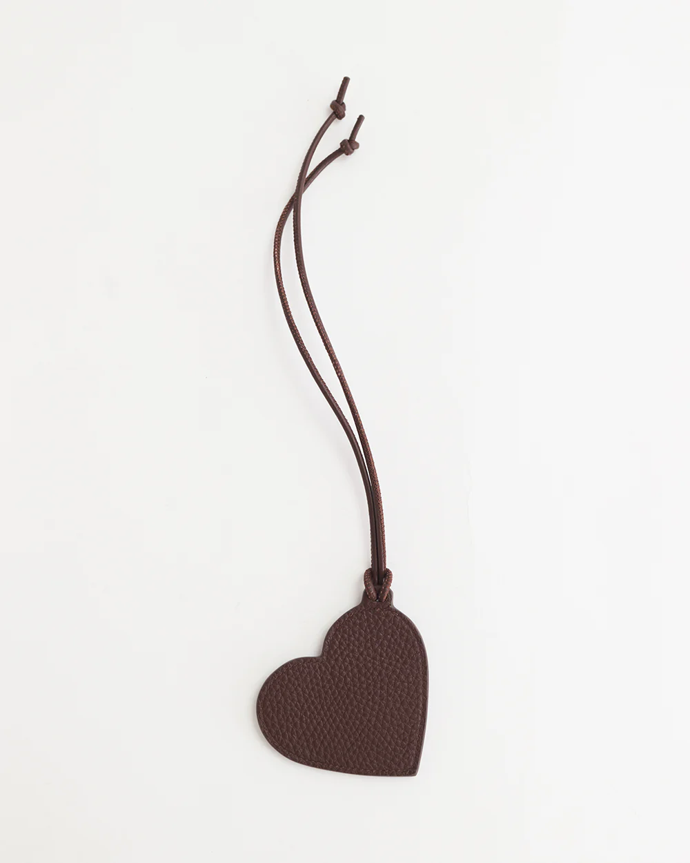 Leather Heart Tag: Coffee - Image 3