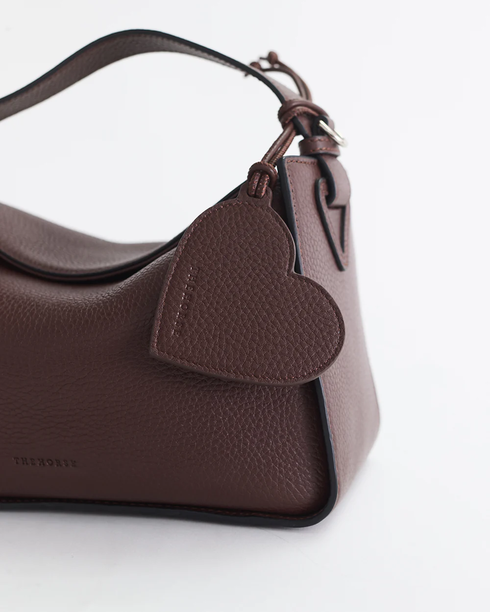 Leather Heart Tag: Coffee - Image 4