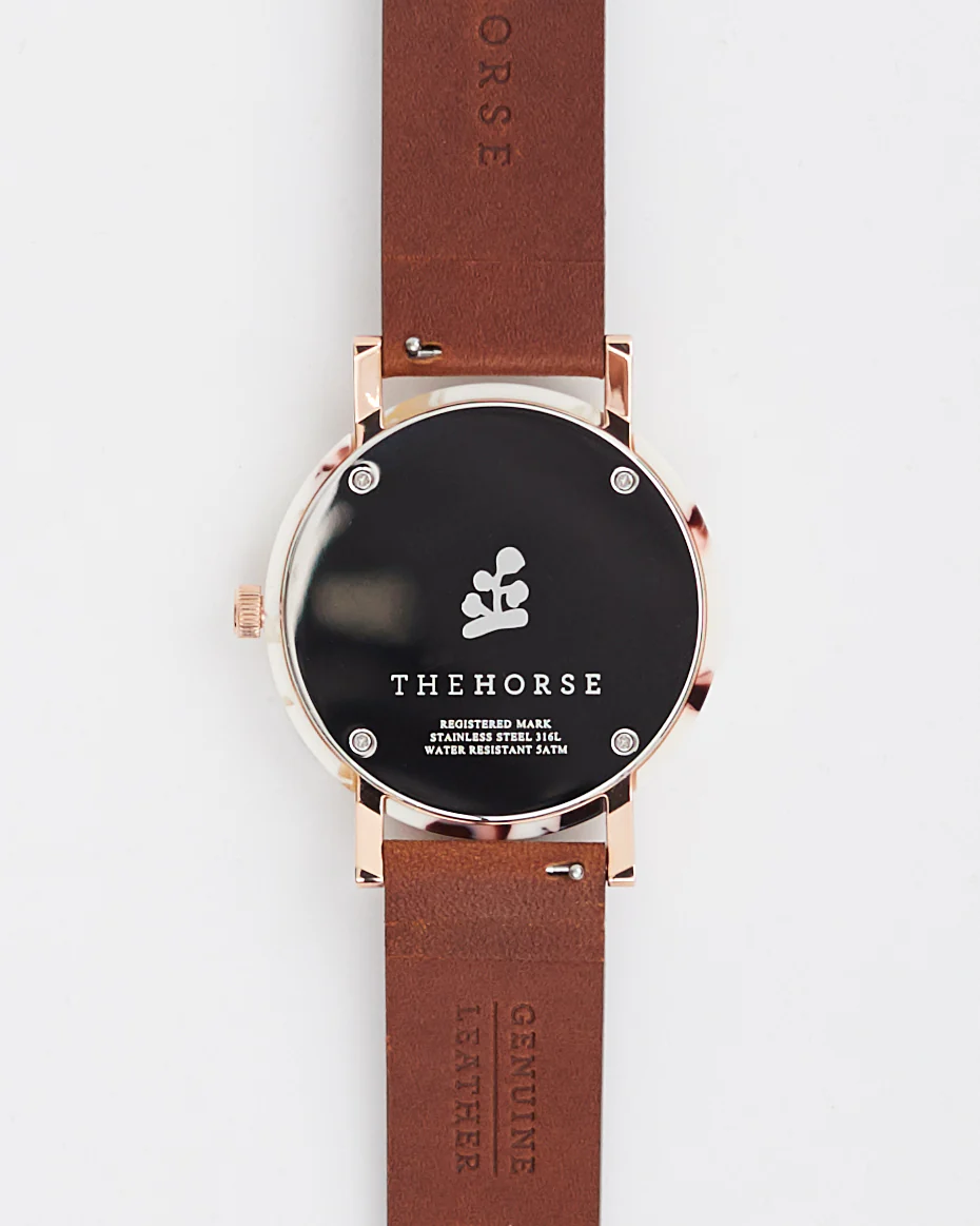 The Resin: White Nougat Case / White Dial / Tan Leather - Image 3