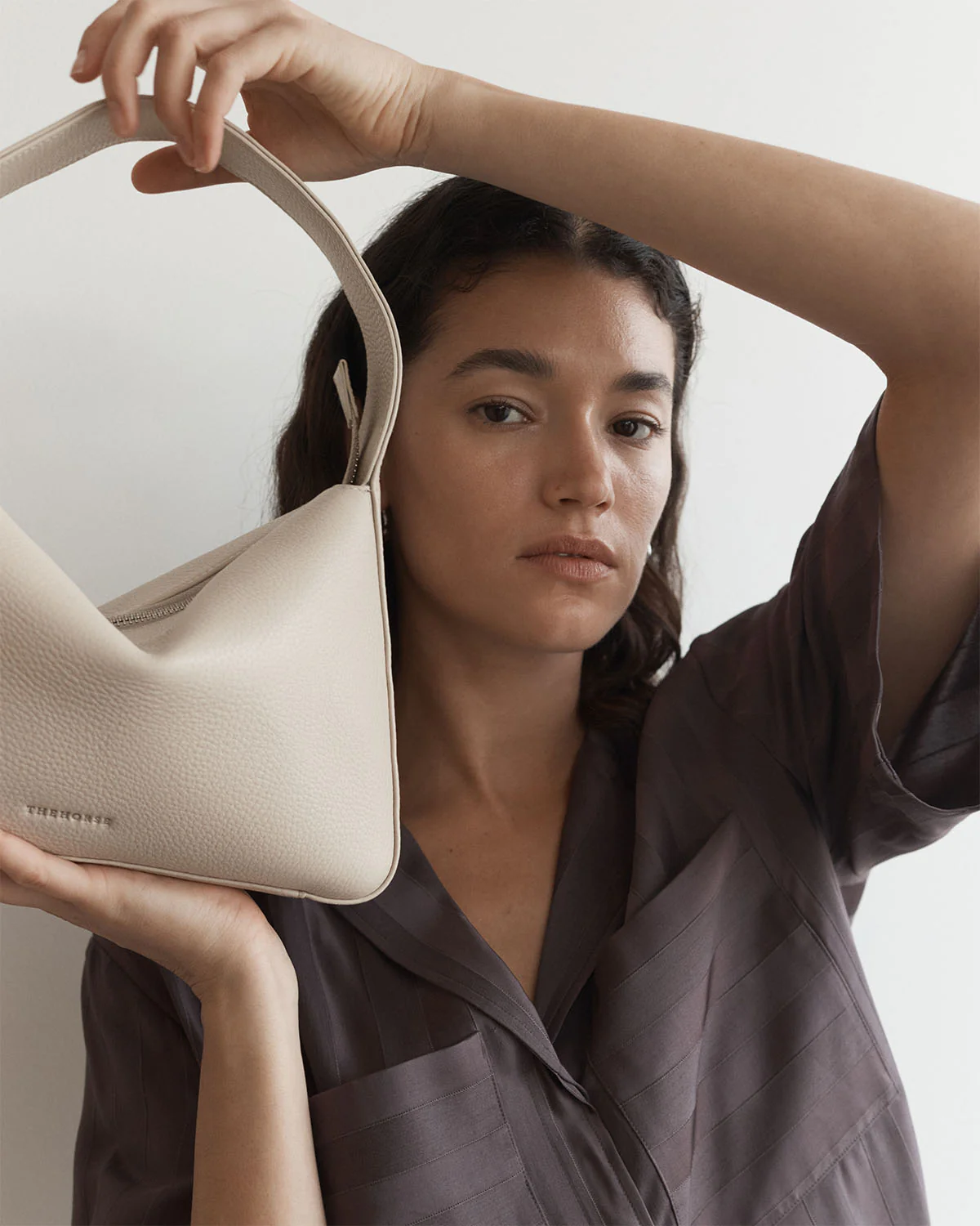 Mae Bag: Oat Pebbled Leather - Image 5