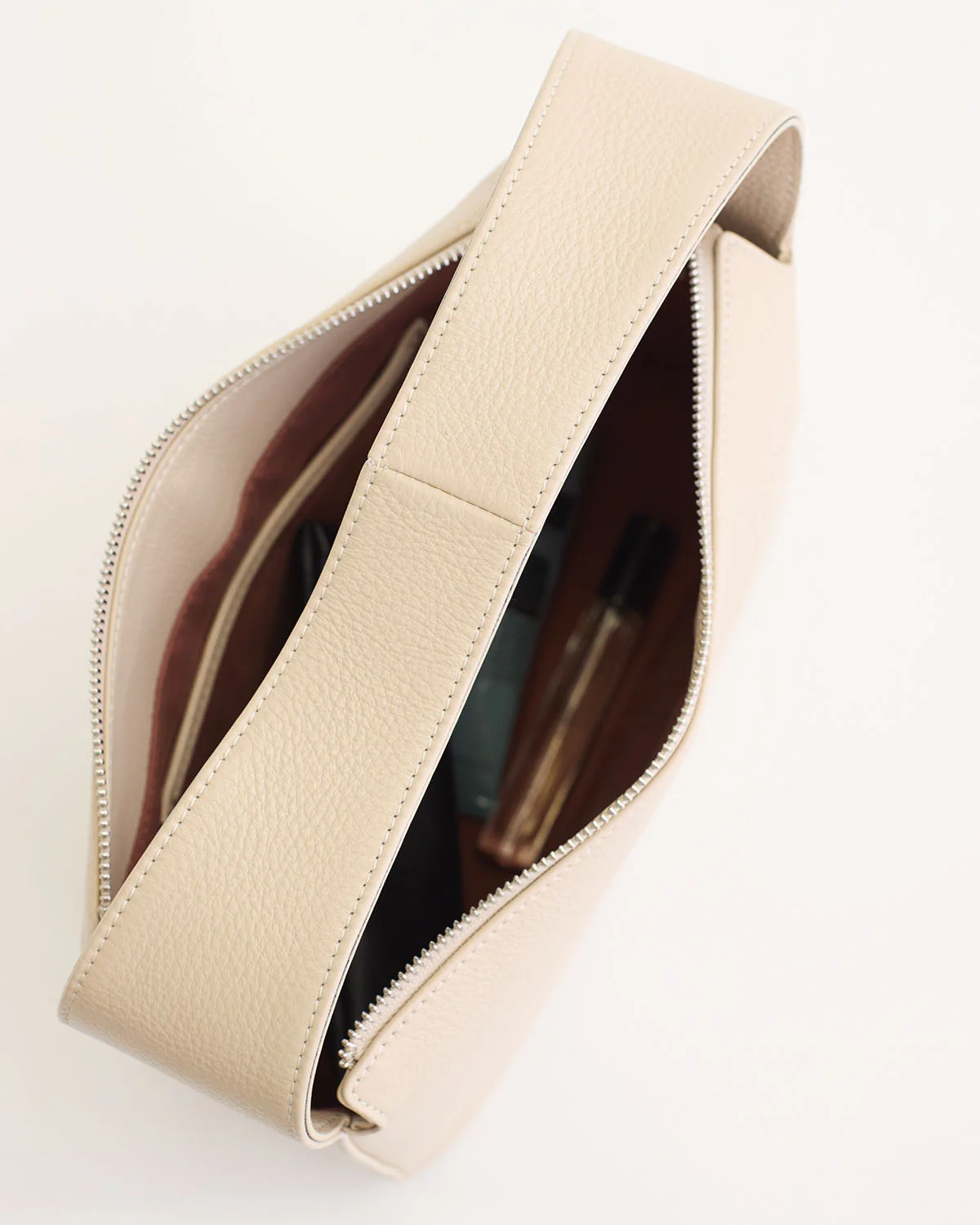 Mae Bag: Oat Pebbled Leather - Image 7