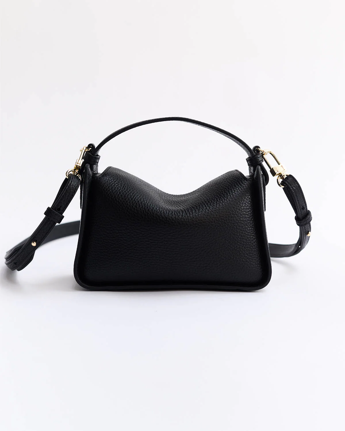 Mini Clementine Bag: Black with Gold - Image 10