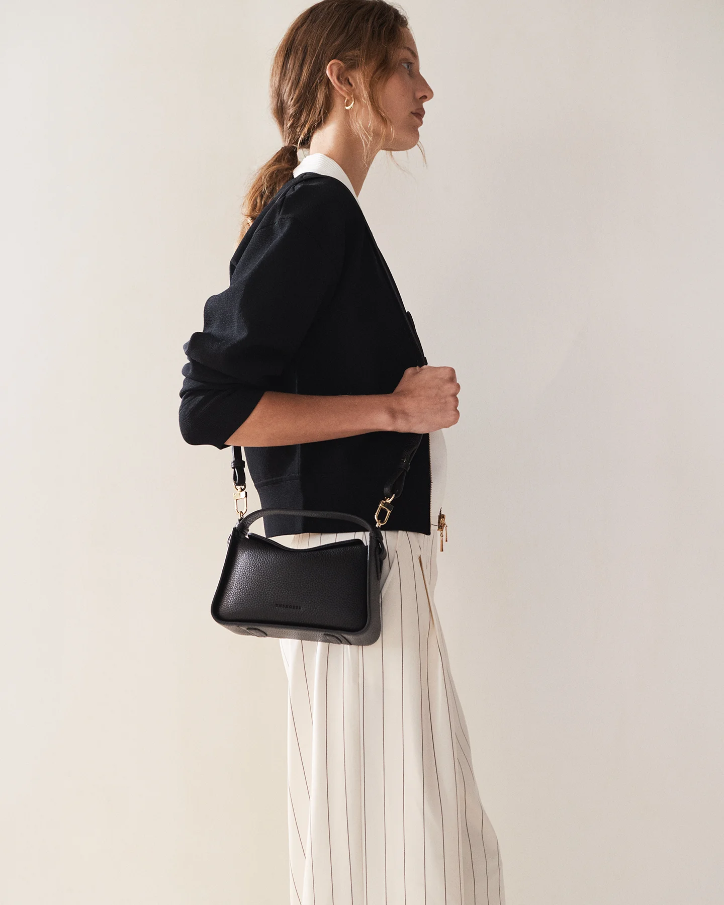 Mini Clementine Bag: Black with Gold - Image 4