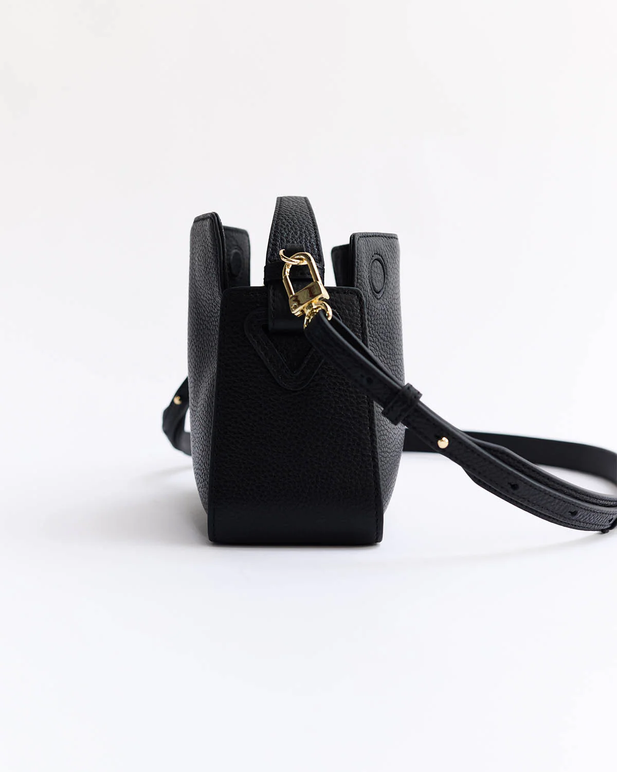 Mini Clementine Bag: Black with Gold - Image 8