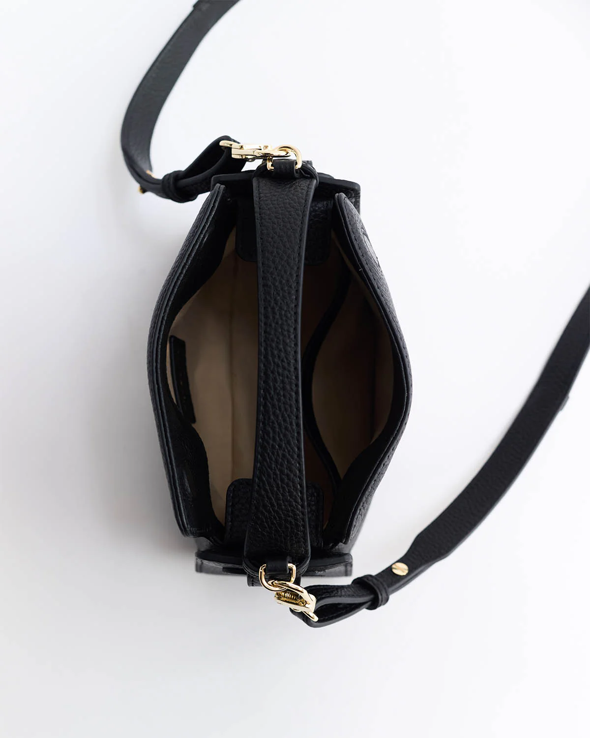 Mini Clementine Bag: Black with Gold - Image 9