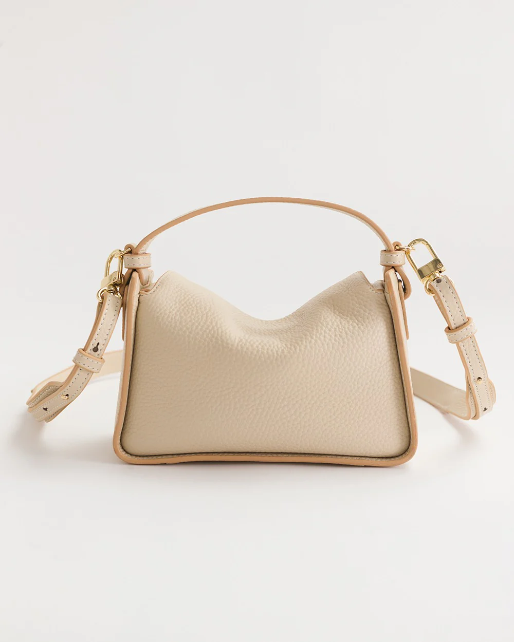 Mini Clementine Bag: Oat with Gold - Image 11