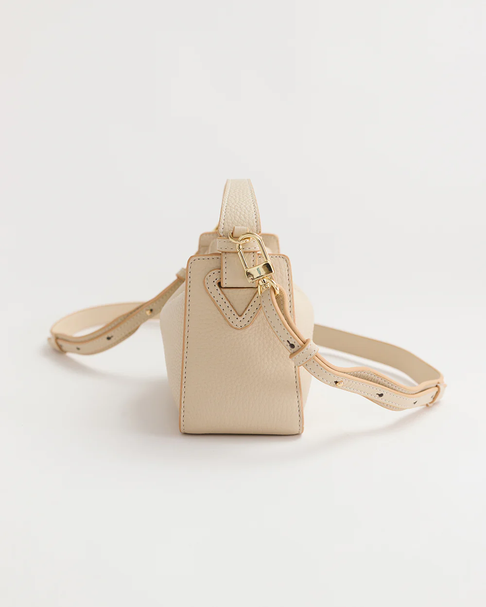 Mini Clementine Bag: Oat with Gold - Image 4