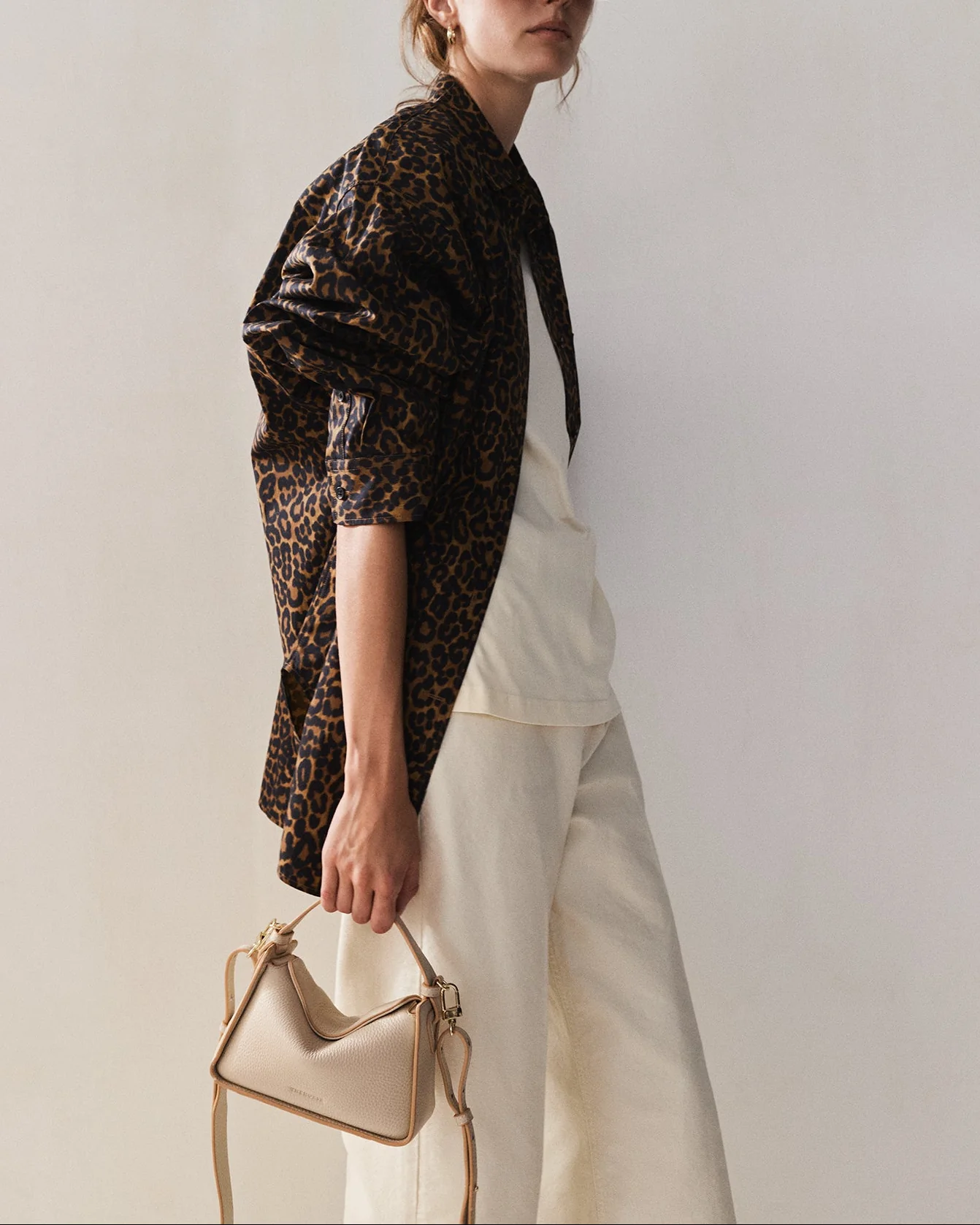 Mini Clementine Bag: Oat with Gold - Image 6