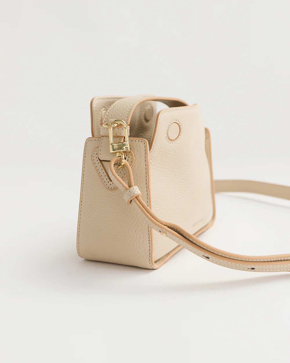 Mini Clementine Bag: Oat with Gold - Image 7