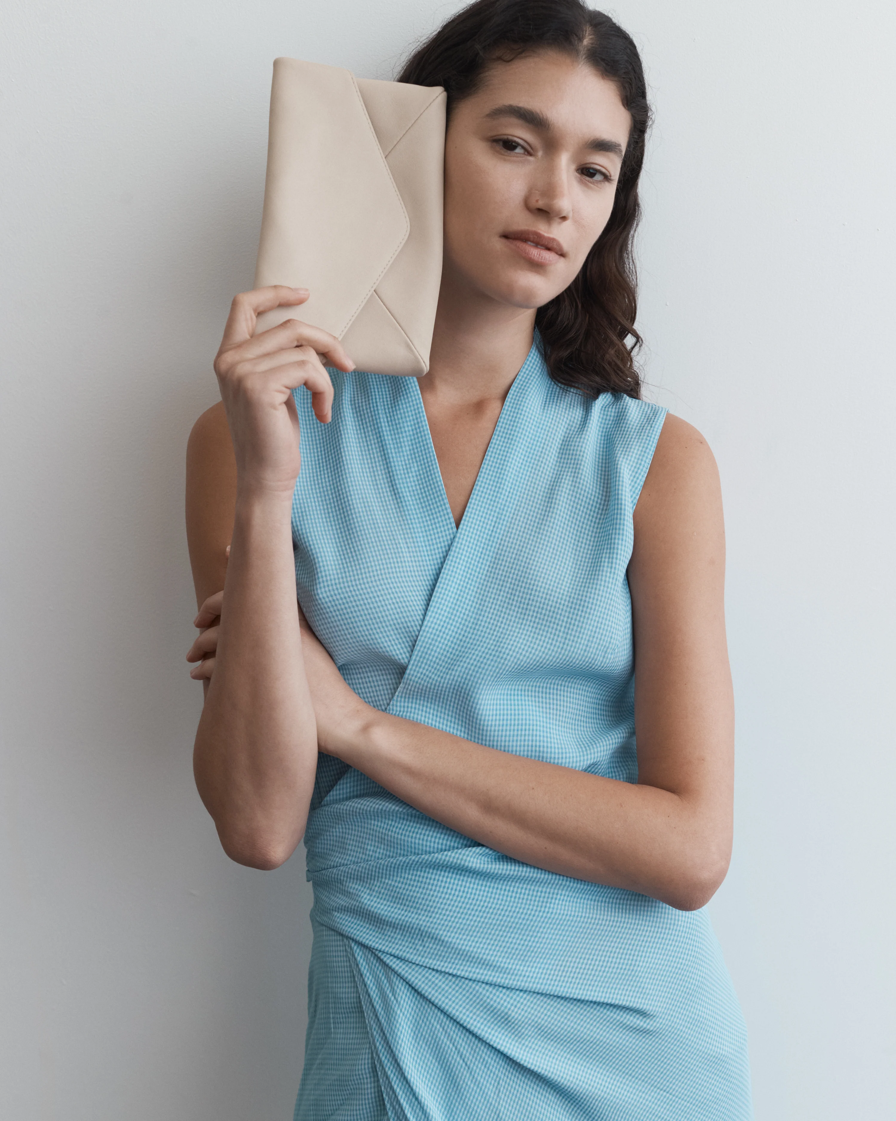 Stella Envelope Clutch: Oat - Image 3