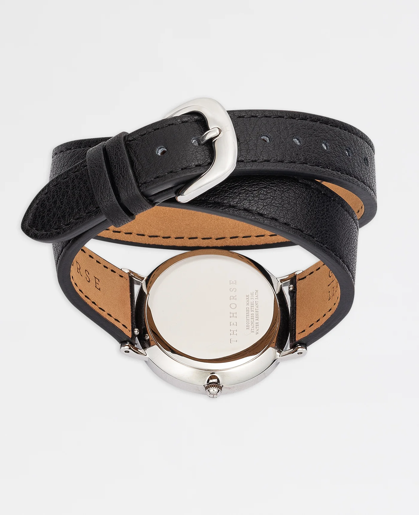 The 16mm Classic Strap: Black Bracelet/ Silver - Image 3