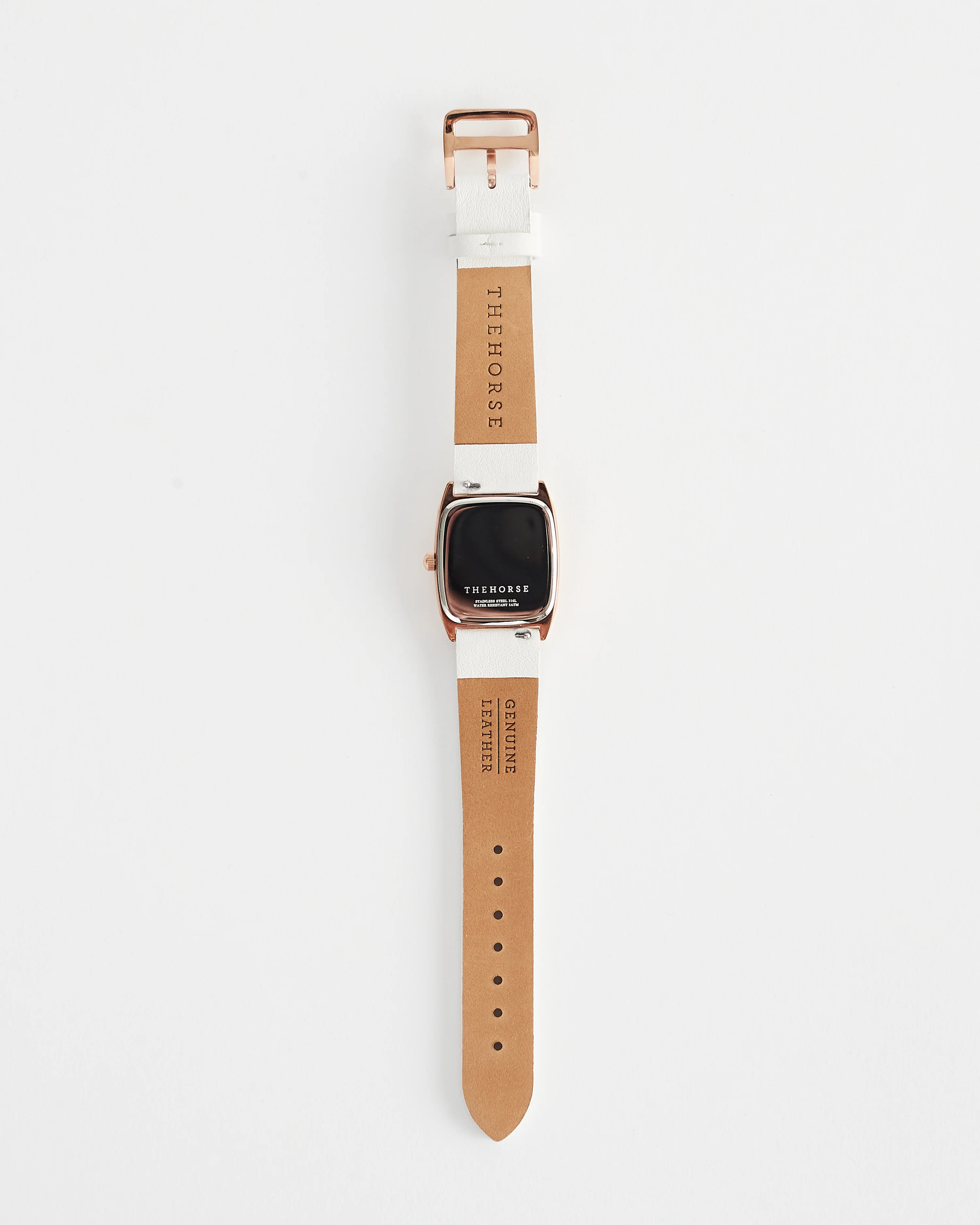 The Dress Watch: Rose Gold Case / White Dial / Milk Leather - Image 3