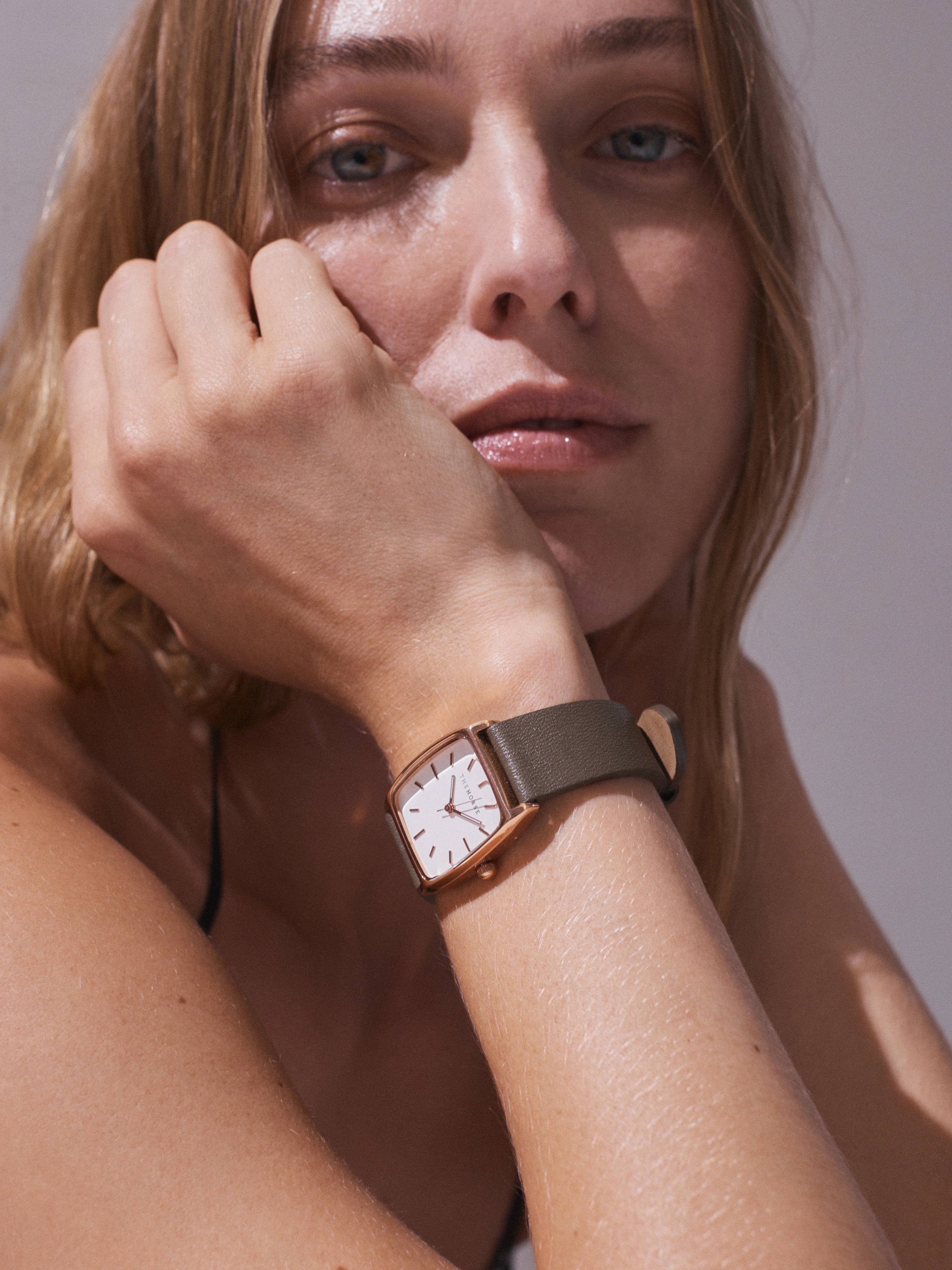 The Dress Watch: Rose Gold / White Dial / Dark Grey Leather - Image 3