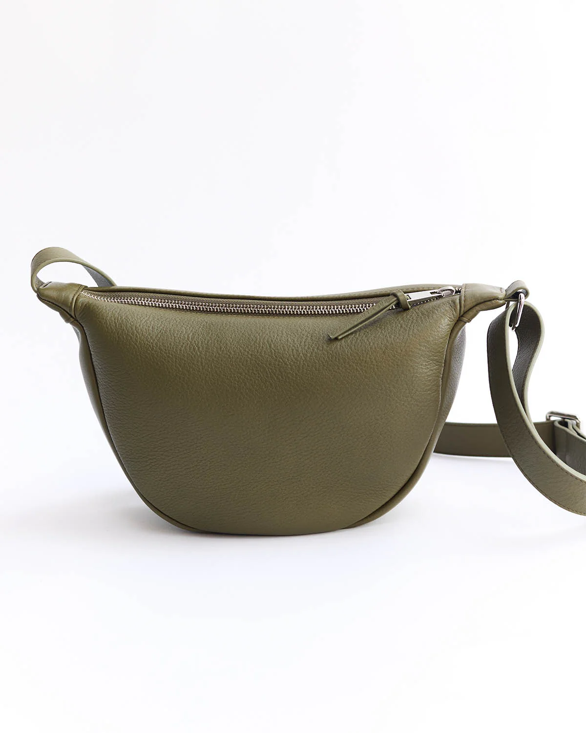 The Leather Sporty Crossbody: Olive - Image 4